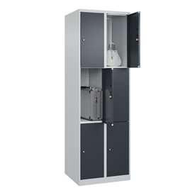 Fächerschrank mit 3 Türen übereinander